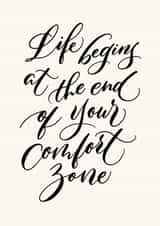 comfort zone Just because Card 1028 created by Leah Chong - Leah Design