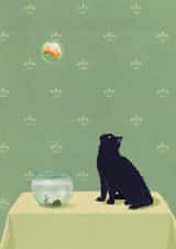 cat goldfish Card 22341 created by Anna Stankevich