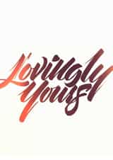 Calligraphy Handwritten Valentines Day Card 22466 created by Sachinspiration