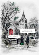 Christmas Caroling - Carol Singing - Christmas Time - Vintage - Traditional - Rude - Funny - Fuck Off - Christmas Card created by Colonel I. P. Knightly