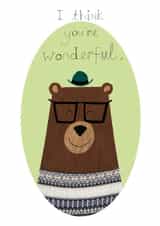 bear wonderful Thinking of you Card 22558 created by Stephanie Nicholson
