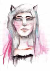 watercolour blanco Card 23573 created by Helene Hendrika