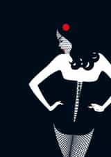 Burlesque girl Card 23591 created by Rian Hughes