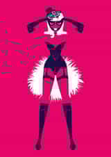 burlesque girl Card 23593 created by Rian Hughes