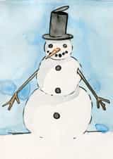 snowman snow Card 23586 created by Ruth Ferrier Illustration
