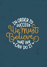 believe lettering Good Luck Card 1204 created by Jimbo Bernaus