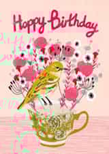 bird flowers Birthday Card 22436 created by Andrea Lauren