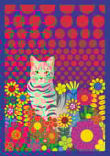 Psychedelic hippy Just because... Card 24107 created by Lorraine Stylianou