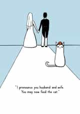 cat cats Engagement & Marriage Card 1628 created by Reigning Cats . . . and dogs