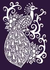 bird peacock Card 24193 created by Alan Rogerson