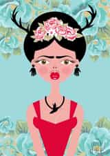 Frida Kahlo Just because... Card 24188 created by Critical T-rex