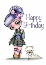 cute kawaii Birthday Card 24407 created by Nandi Forward