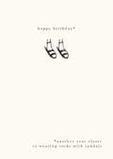 happy sandals Birthday Card 1366 created by Megan Claire