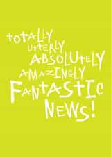 Funny Vocabulary Typography New Home Card / New Job Card - Totally Utterly Absolutely Amazing Fantastic News created by Megan Claire