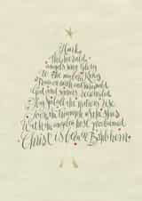 Classic Christmas Card - Calligraphic Christmas Son - Christmas Tree created by Esther Gordo