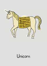 unicorn mythical Good Luck Card 22553 created by Deirdre Spain