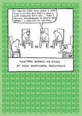 Funny Birthday Card - Cats - Sock Snatchers Anonymous created by On The Prowl Cat Cartoons