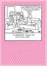 cat party Humour Card 1804 created by On The Prowl Cat Cartoons