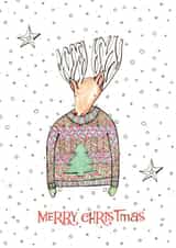 reindeer xmas Christmas Card 24633 created by Vee Hartley