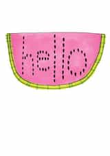 hello watermelon Just because... Card 1992 created by Libby Bothway