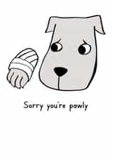 Sorry you're pawly get well soon card created by Reigning Cats . . . and dogs