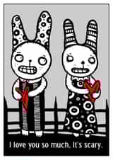 Love scary Valentines Day Card 24755 created by Calan Ree