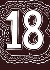 18 eighteen Birthday Card 24203 created by Alan Rogerson