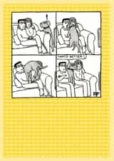 Funny Anniversary Card / Valentines Day Card - Comic - Dog - That's Better created by Off The Leash Cartoons by Rupert Fawcett