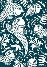 fish pattern Just because... Card 24205 created by Alan Rogerson