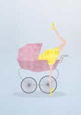 baby girl New Baby Card 25047 created by Mie Frey Damgaard