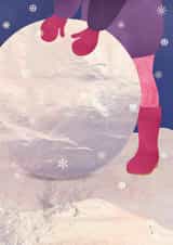 snow snowball Christmas Card 25051 created by Mie Frey Damgaard