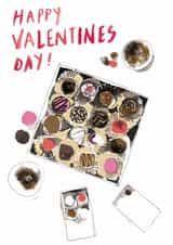 chocolates girlfriend Valentines Day Card 22684 created by Katie Tomlinson