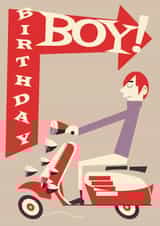 boy scooter Birthday Card 1342 created by Daviz