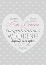 Heart shaped wedding card created by Pippa Race