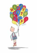 Birthday balloon Birthday Card 1269 created by Jane Peryer