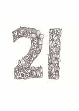 21 birthday Card 2892 created by Shiv Makes Things