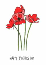 poppy flower Mothers Day Card 2124 created by Charly Clements