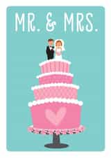 Mr & mrs wedding cake created by The Imagination Spot
