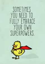 Baby Chick Superpower Encouragement Card created by Tami Boyce
