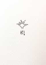 hello hand Thinking of you Card 25871 created by Pencil & Polish