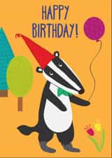 badger birthday Birthday Card 25867 created by Jo Milne