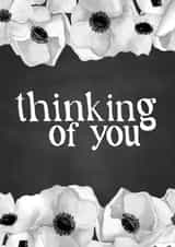 anemones flowers Thinking of you Card 1094 created by Kristy le Voy