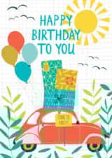 car vintage Birthday Card 24231 created by Jessica Hogarth