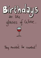 wine funny Birthday Card 3098 created by JellynBean