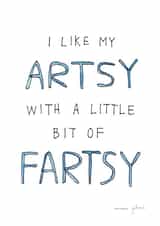 artsy fartsy Humour Card 3253 created by Marc Johns
