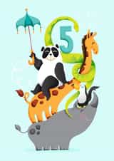 5 5th Birthday Card 3275 created by Liz Harry