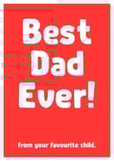 best dad Father's Day Card 26261 created by The Spork Collection