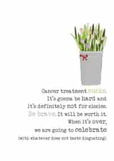 Cancer Sucks, Be Brave created by Dandelion Stationery