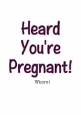 pregnancy announcement pregnant Pregnancy Card 3919 created by LosersInk