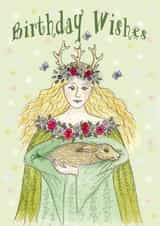 nature goddess Birthday Card 26588 created by Valerie Harrison